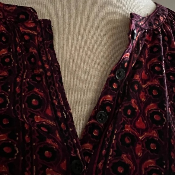New with Tag Women’s Lucky Brand Paisley Blouse Hot Deal - Picture 4 of 12